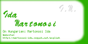 ida martonosi business card